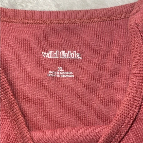 Wild Fable Pink Crop Tank Top Fitted - Picture 2 of 5